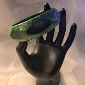 Green and Black Bangle Bracelet